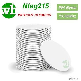 Ntag215 13.56MHz NFC Coin Bonding Card Badge ISO/EC14443A